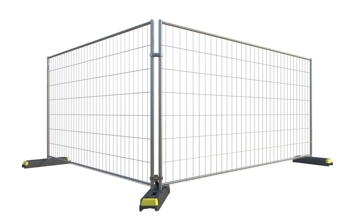 Byggstaket paket 98 meter komplet (gummifot)